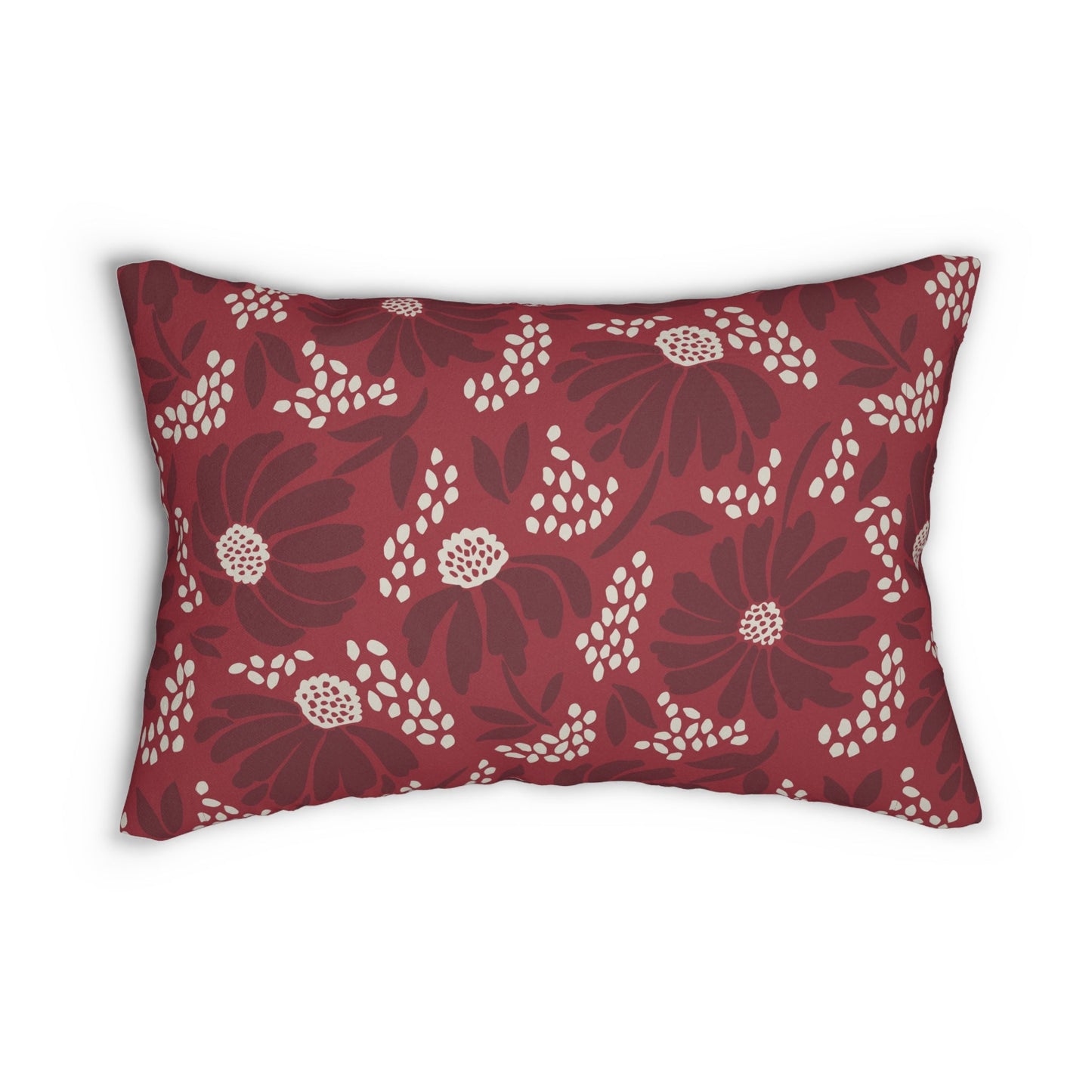 Pillow | Maroon & White | Bellis