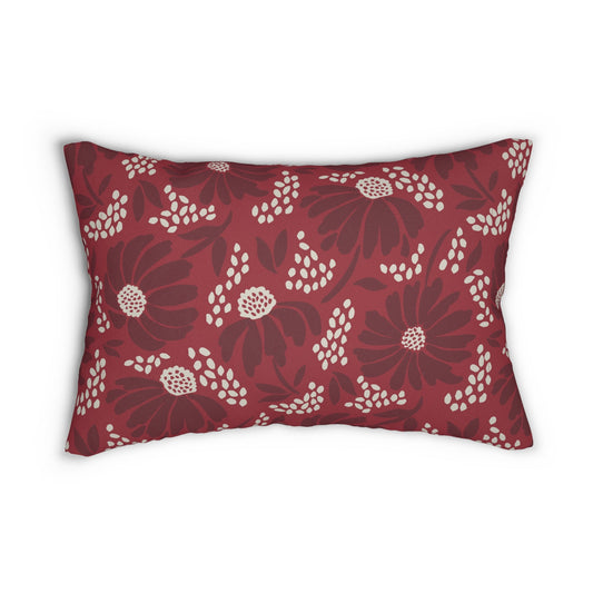 Pillow | Maroon & White | Bellis