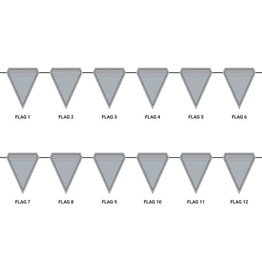 Flag Garland | Red & Gray | Light