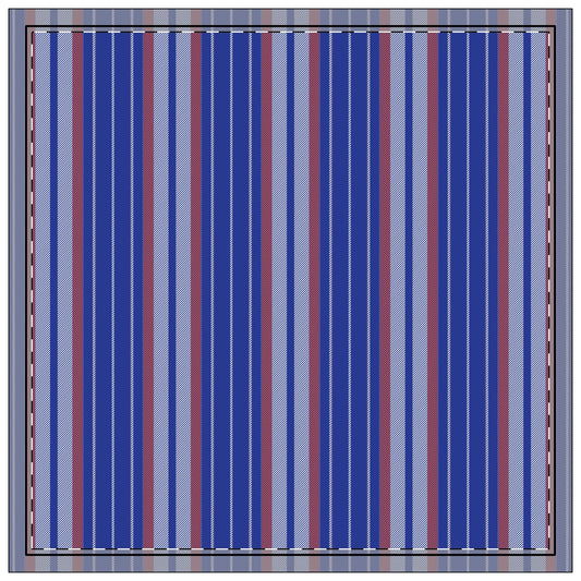 Napkins | Bright Blue & Orange | Stripe