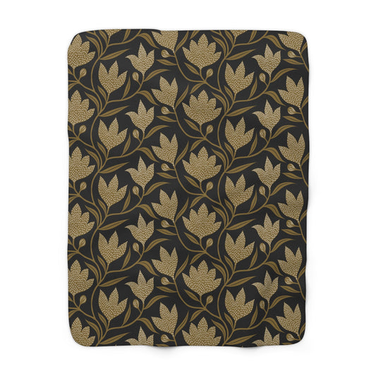 Sherpa Blanket | Black & Gold | Magnolia