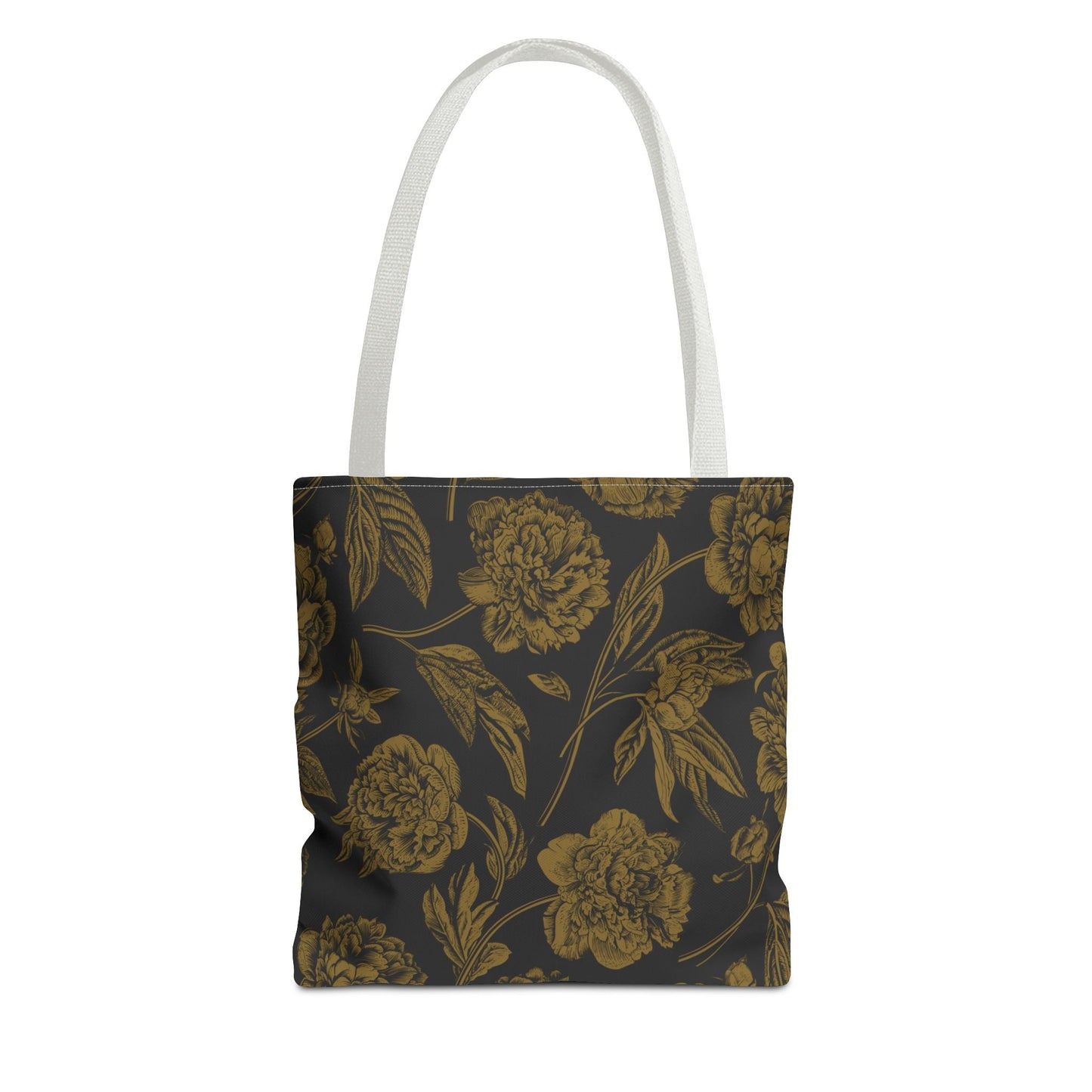 Tote Bag | Black & Gold | Peony