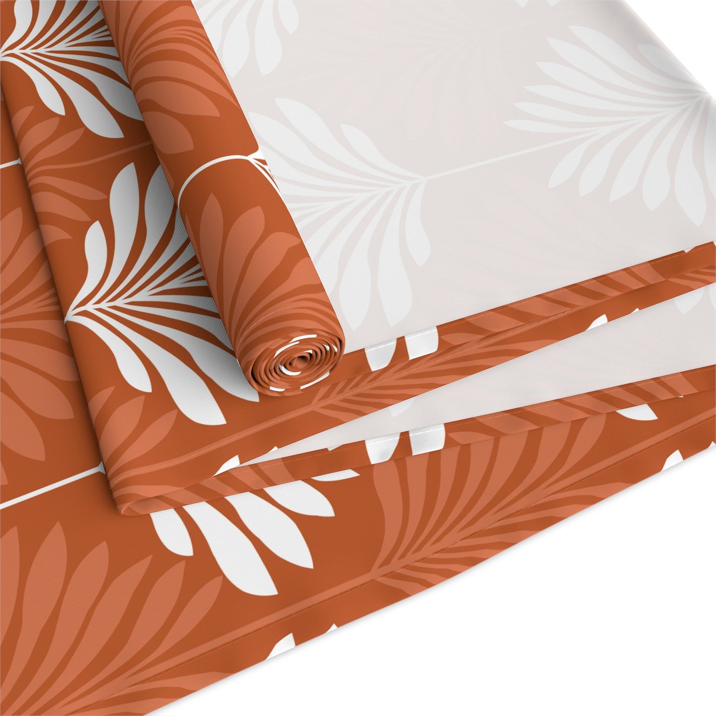 Table Runner | Dark Orange & White | Deco
