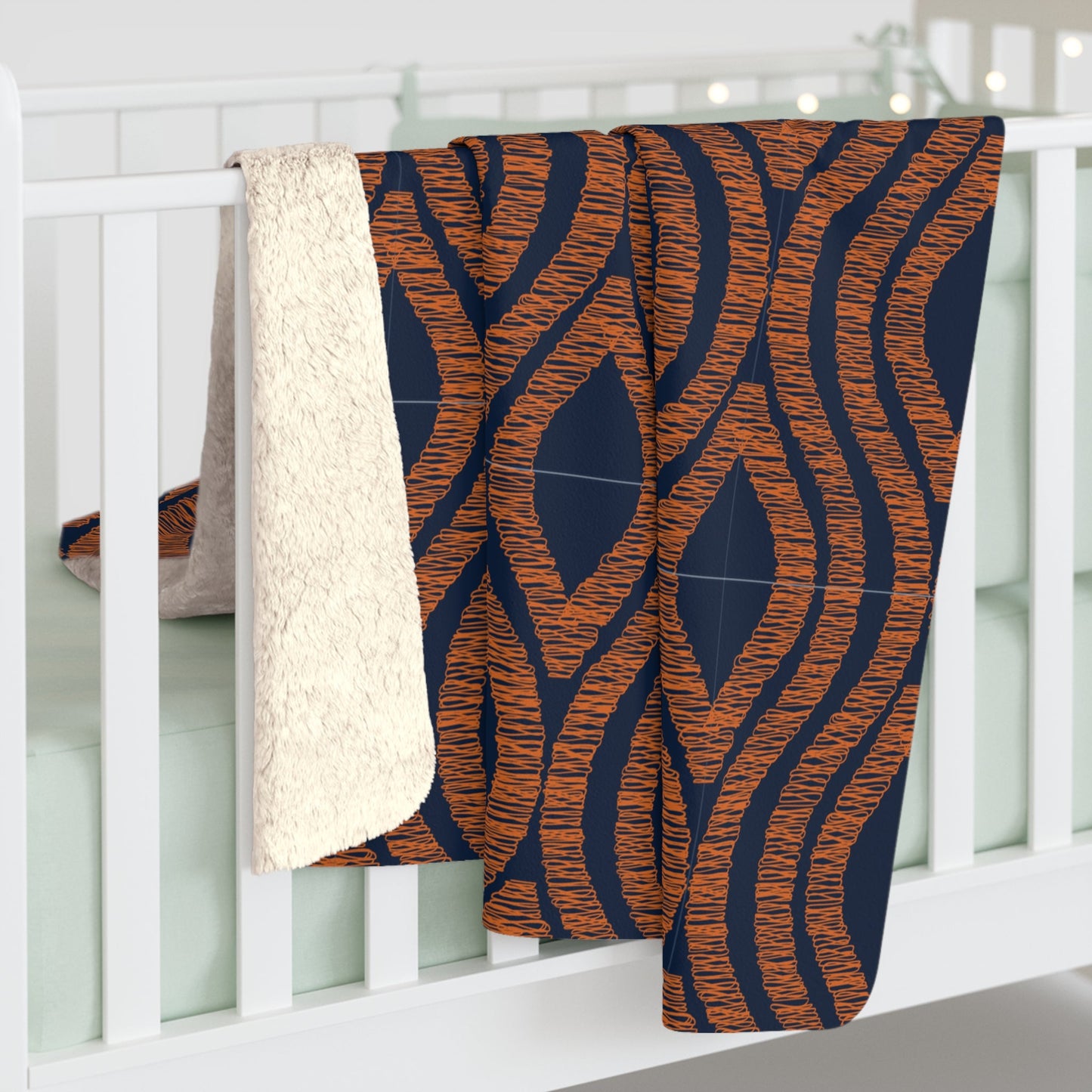 Sherpa Blanket | Orange & Blue | Ogee
