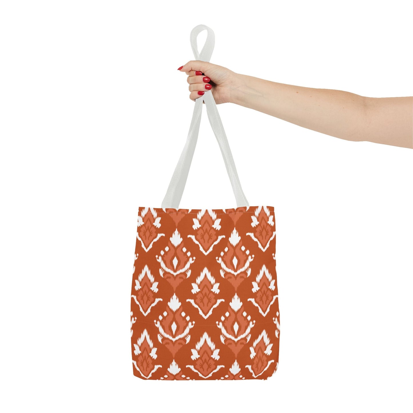 Totes | Dark Orange & White | Ikat