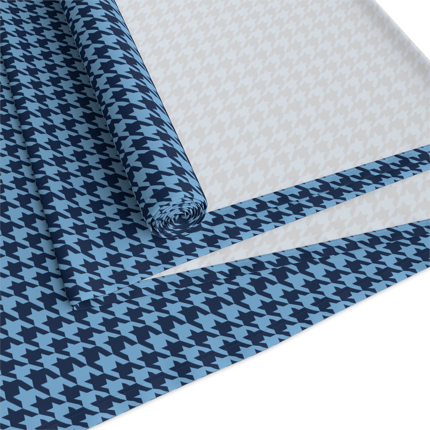 Table Runner | Light Blue & White | Houndstooth