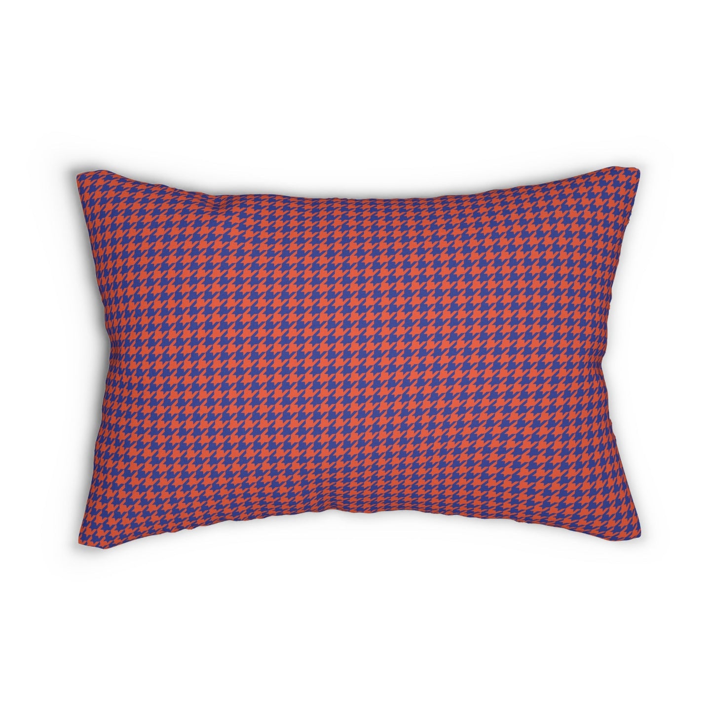 Pillow | Bright Blue & Orange | Houndstooth