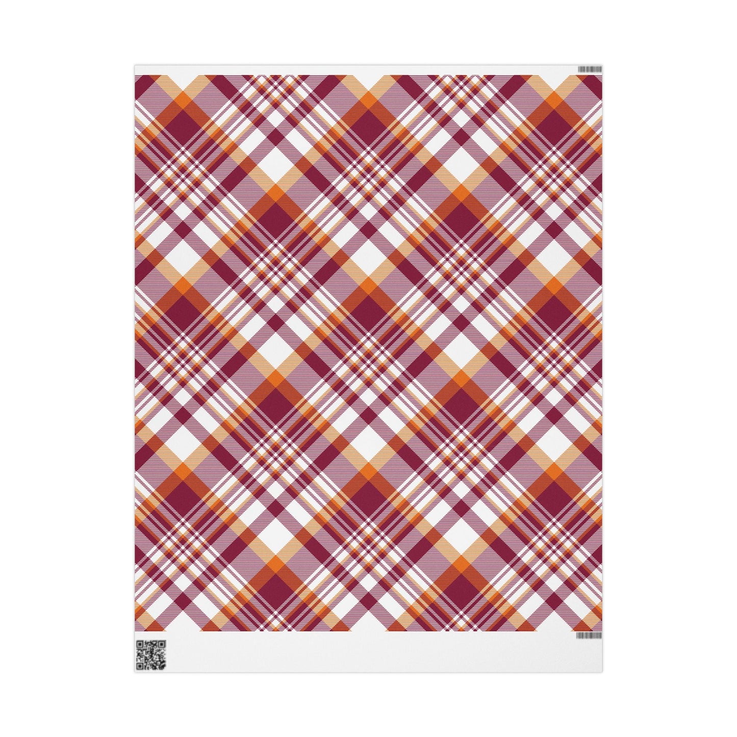 Gift Wrap | Maroon & Orange | Tartan