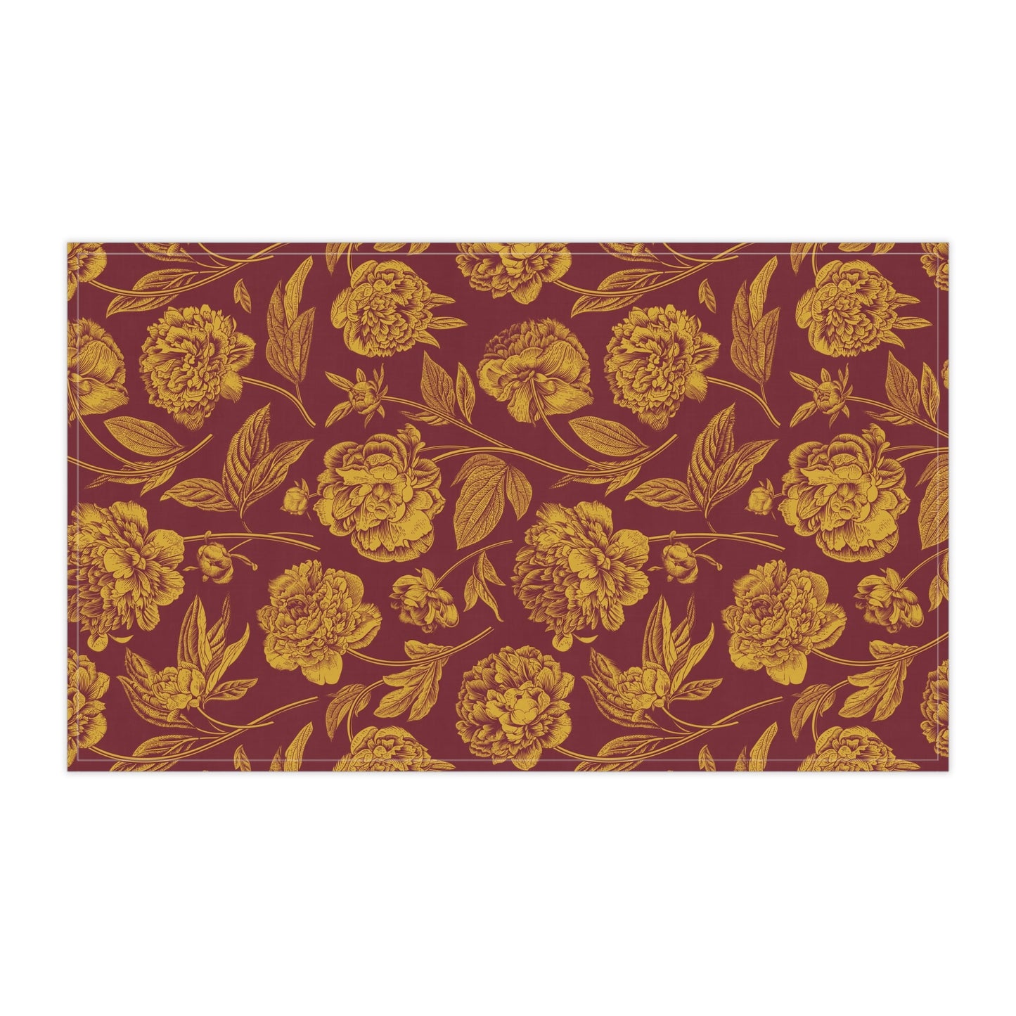 Tea Towels | Red & Yellow | Peony