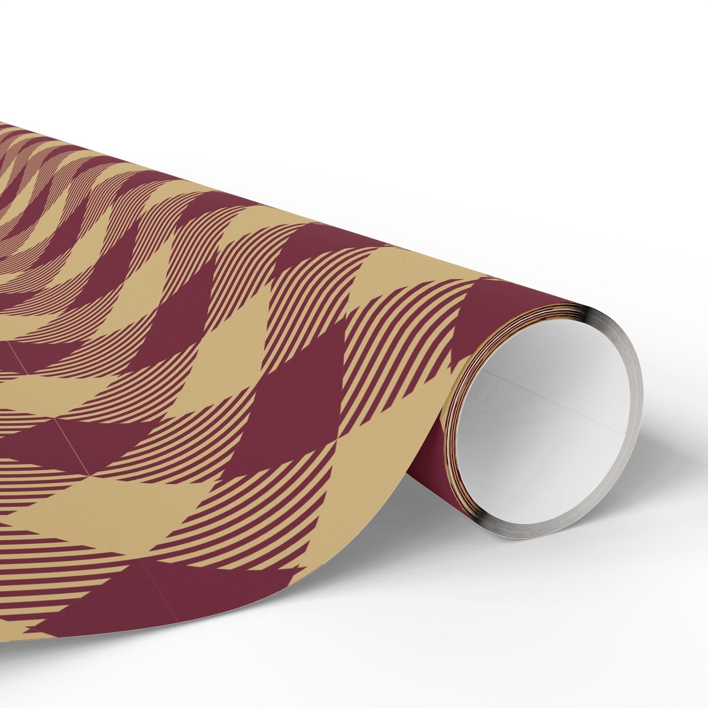 Gift Wrap | Maroon & Gold | Gingham