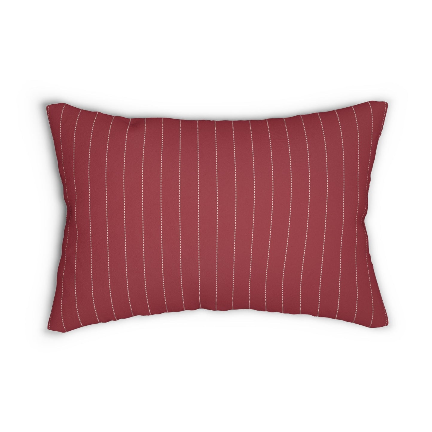 Pillow | Maroon & White | Pinstripe