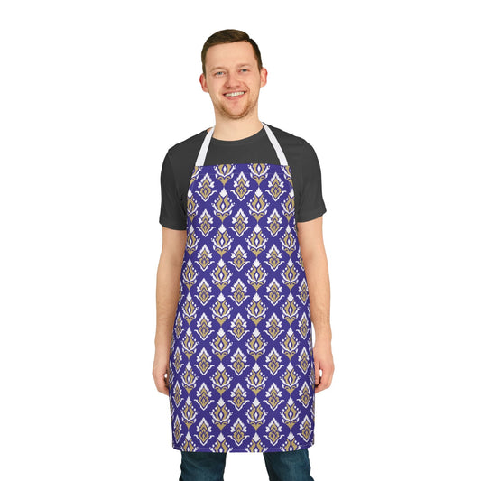 Apron | Purple & Gold | Ikat