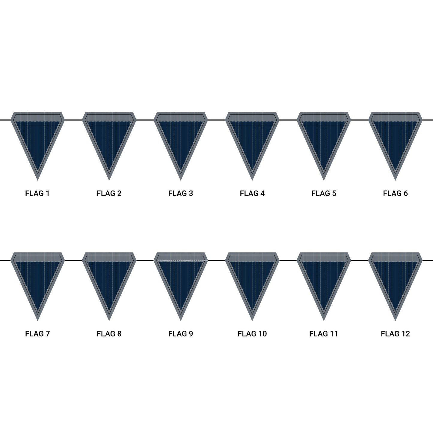 Flag Garland | Notre Dame, Indiana | Pinstripe