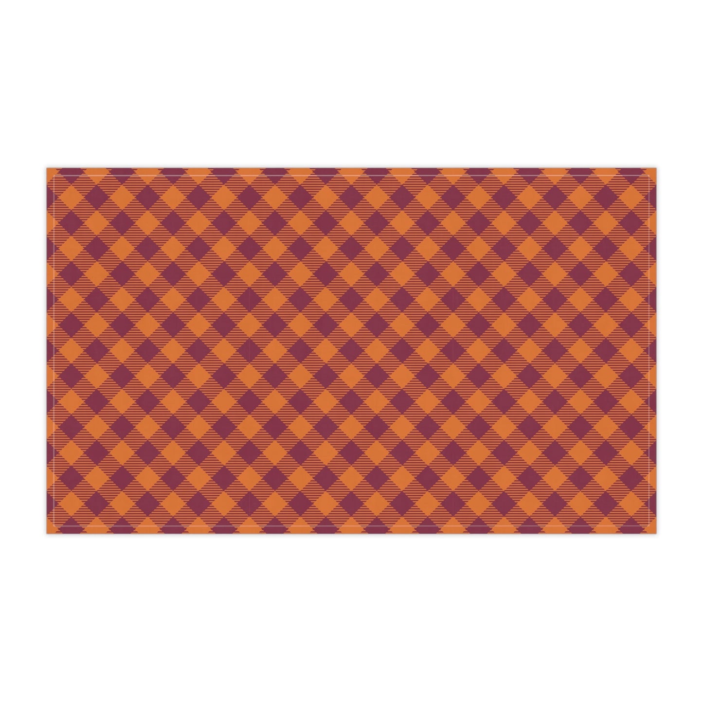 Tea Towels | Maroon & Orange | Gingham