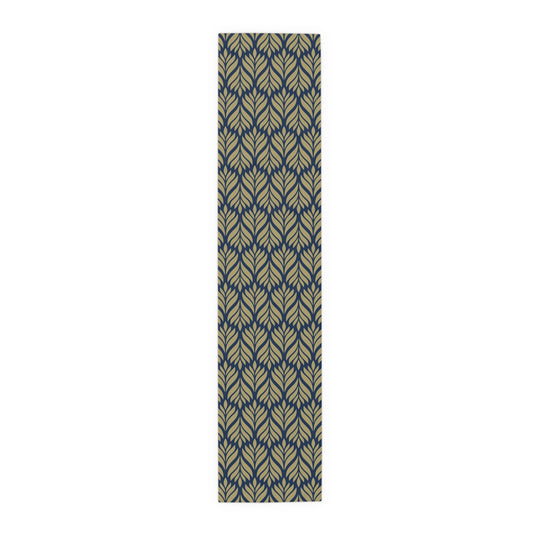 Table Runner | Blue & Gold | Palm