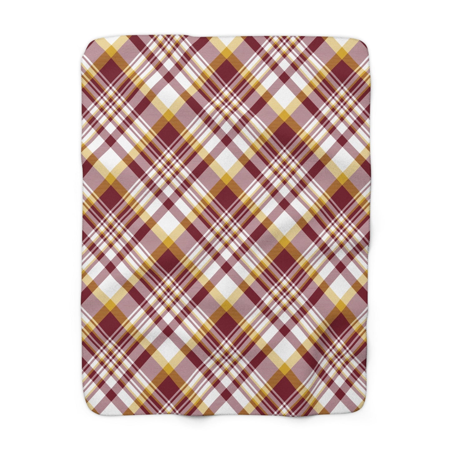 Sherpa Blanket | Red & Yellow | Tartan