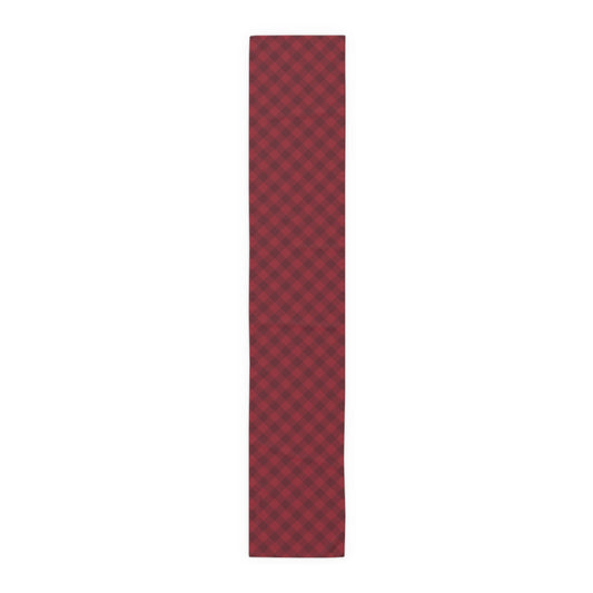 Table Runner | Maroon & White | Gingham