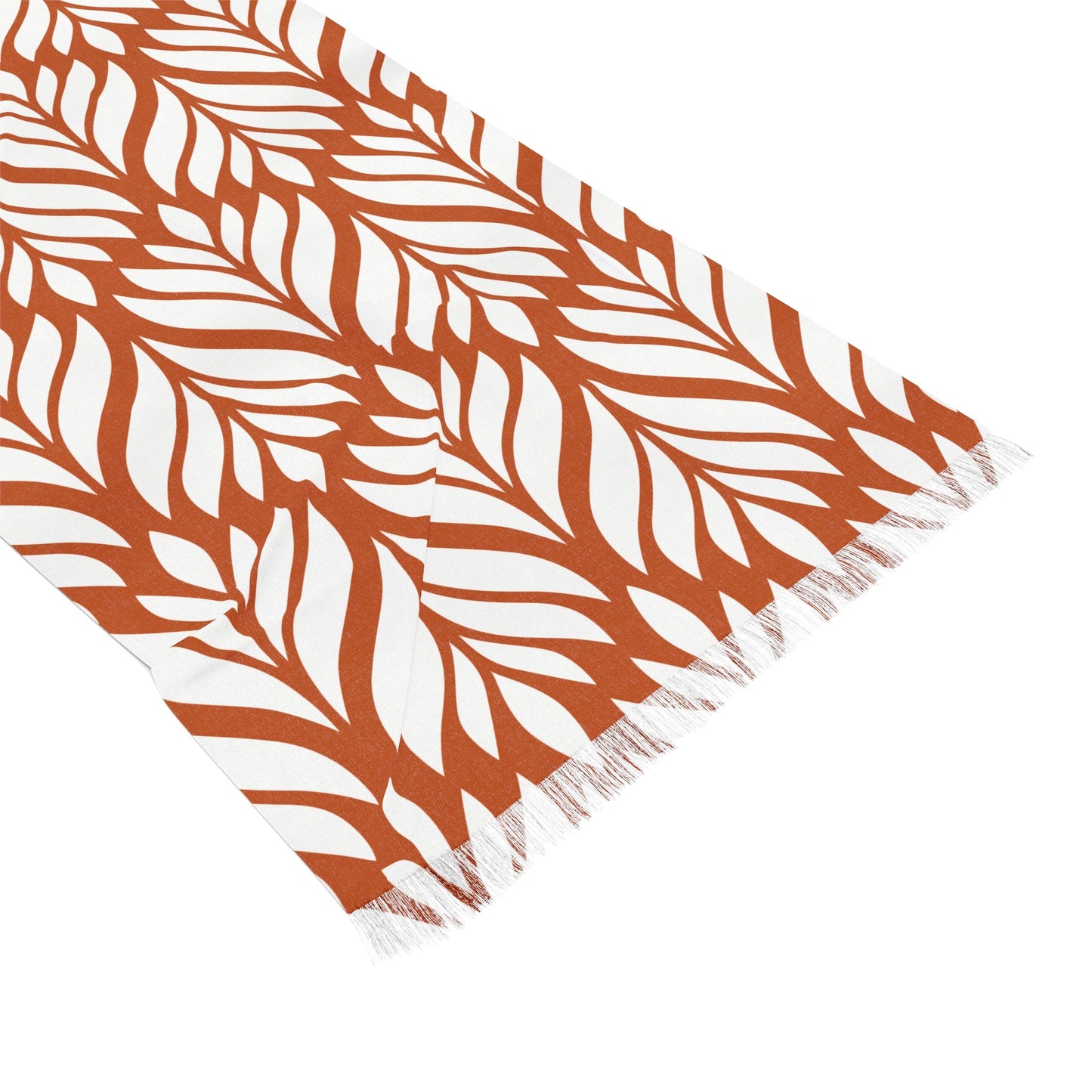 Scarf | Dark Orange & White | Palm