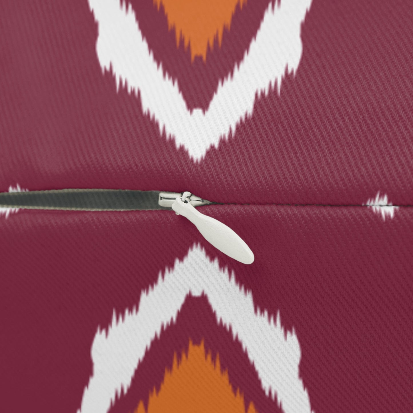Pillow | Maroon & Orange | Ikat