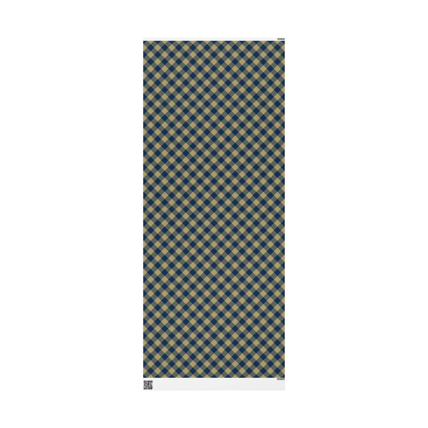 Gift Wrap | Blue & Gold | Gingham