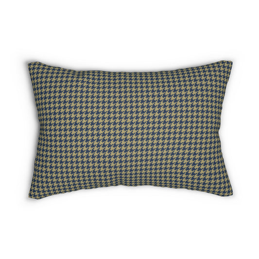 Pillow | Blue & Gold | Houndstooth