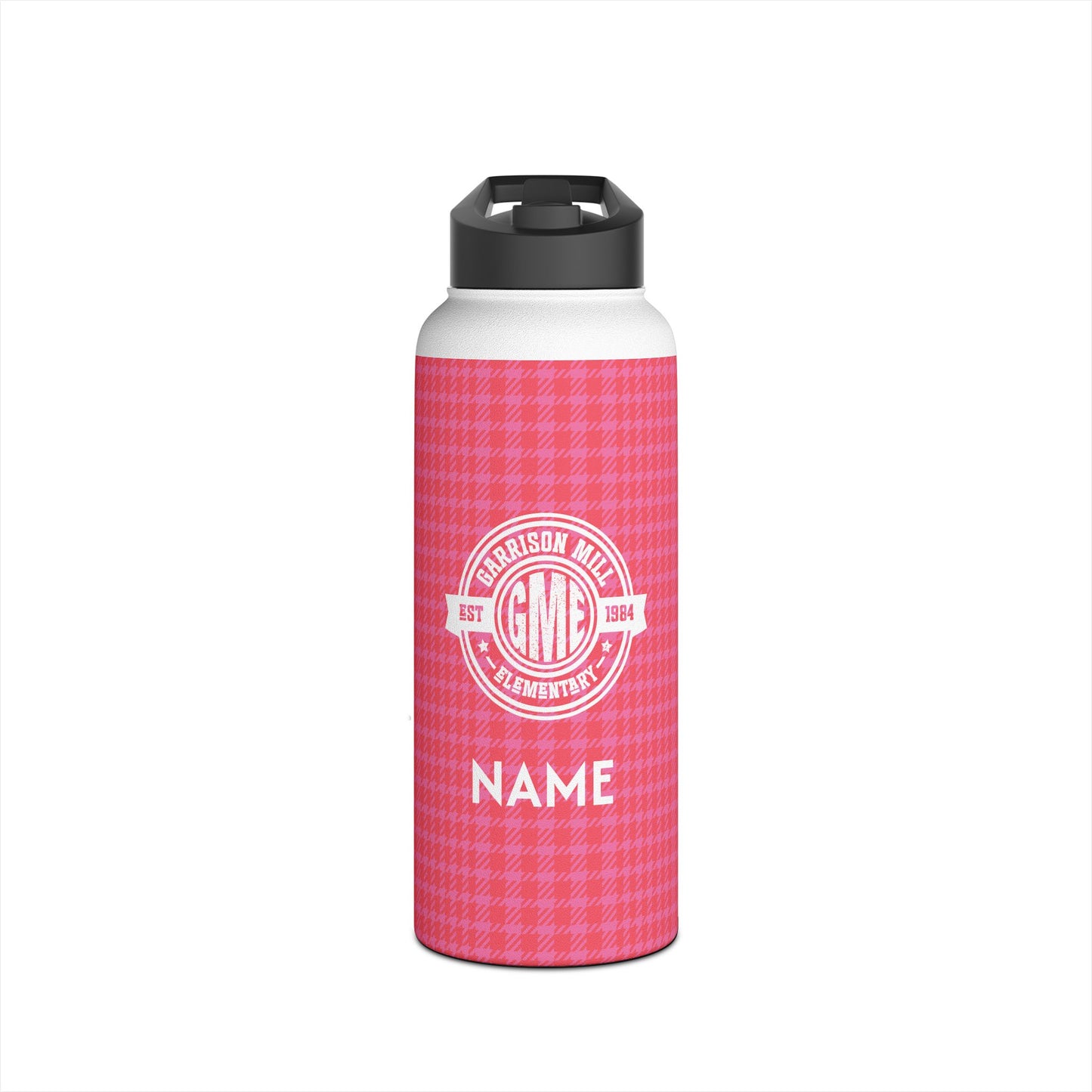 Insulated Water Bottle | Greyhounds | Pink Tartan