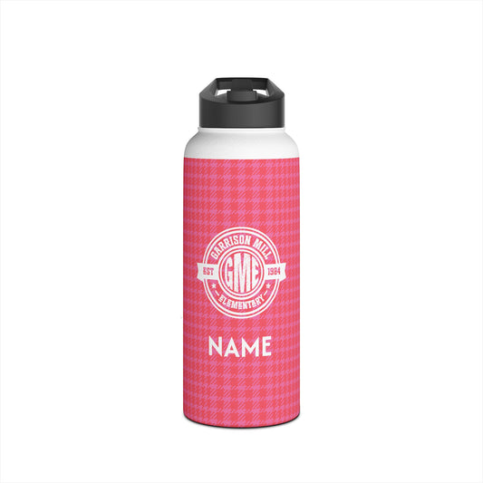 Insulated Water Bottle | Greyhounds | Pink Tartan