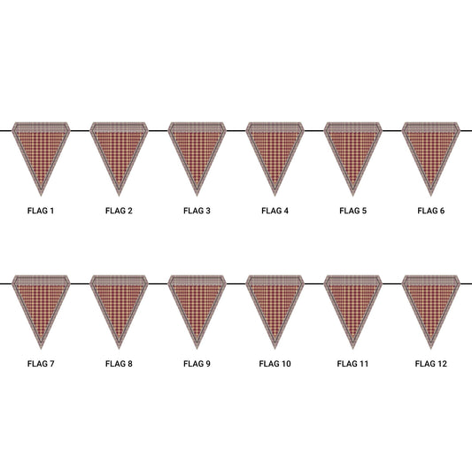 Flag Garland | Maroon & Gold | Tweed
