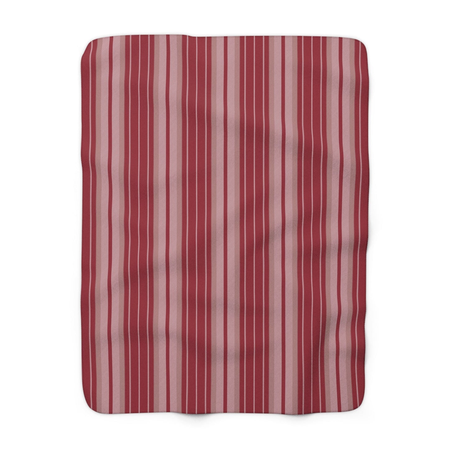 Sherpa Blanket | Maroon & White | Stripe
