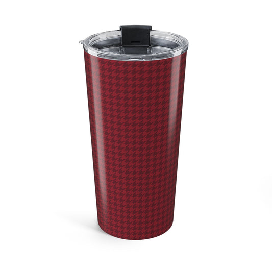 Tumbler | Maroon & White | Houndstooth