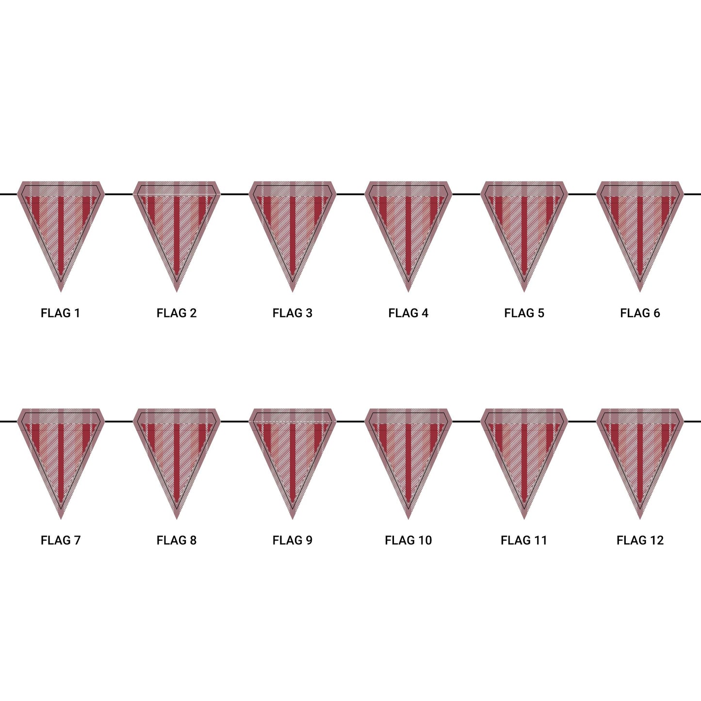 Flag Garland | Tuscaloosa, Alabama | Stripe