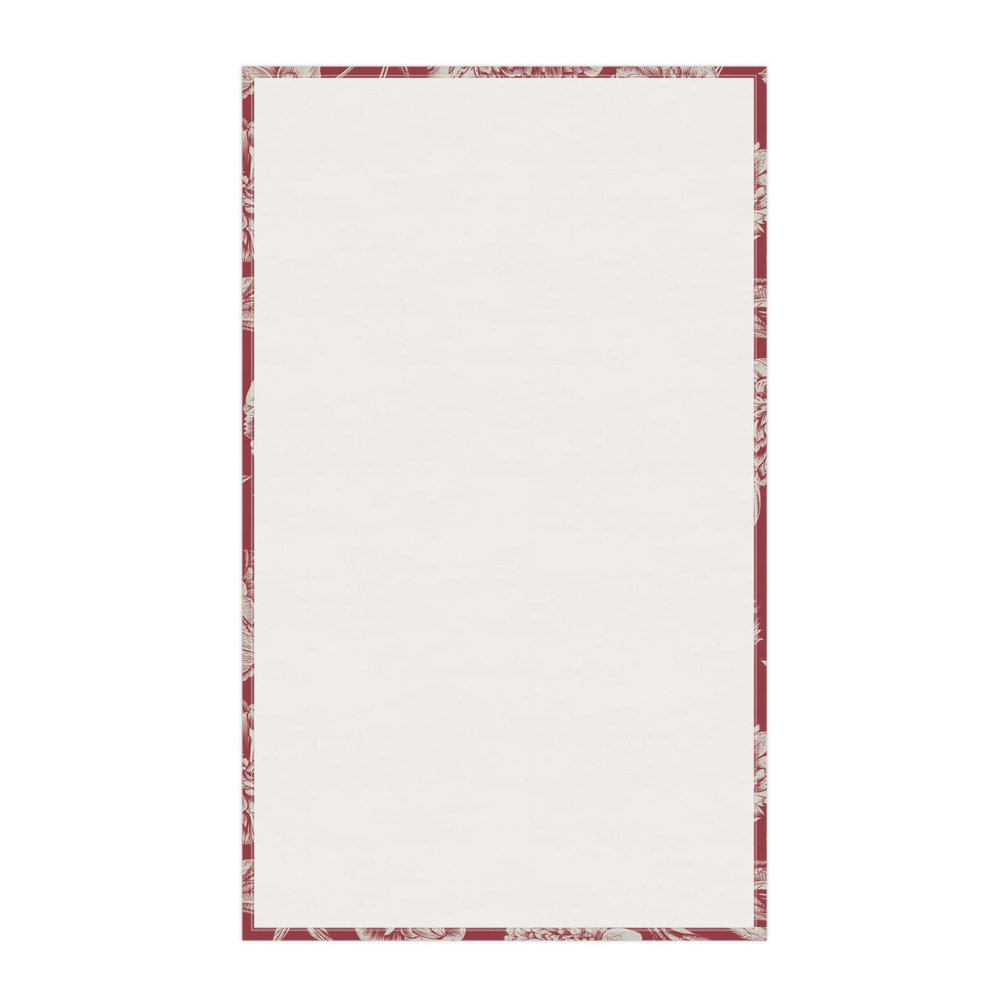 Tea Towel | Maroon & White | Peony