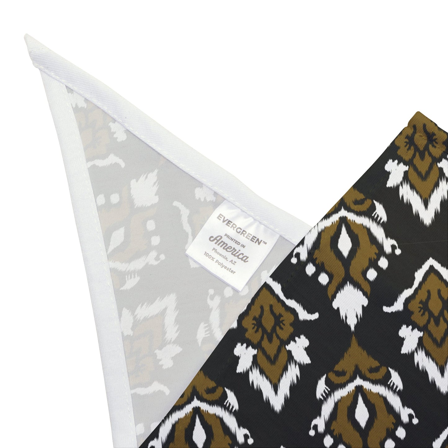 Pet Bandana | Black & Gold | Ikat