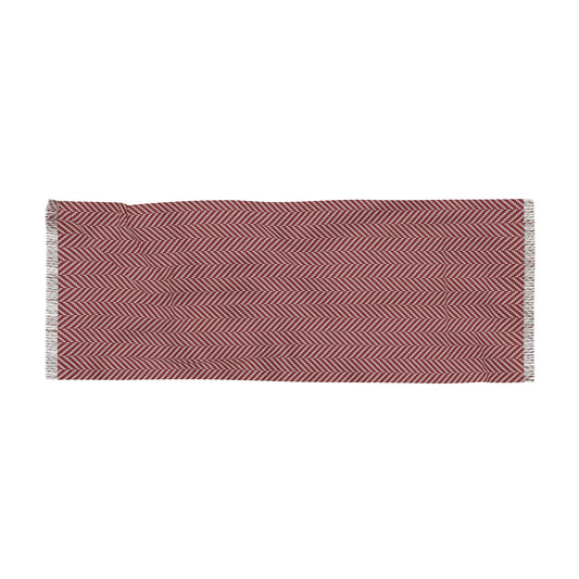Scarf | Maroon & White | Herringbone