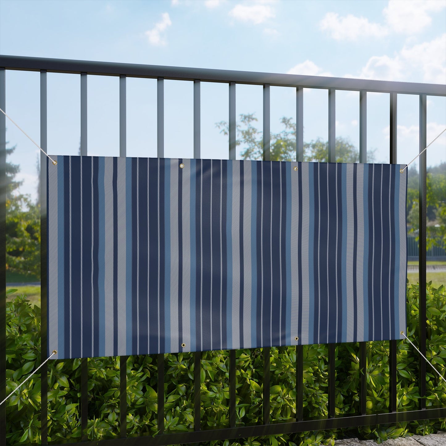 Banner | Light Blue & White | Stripe