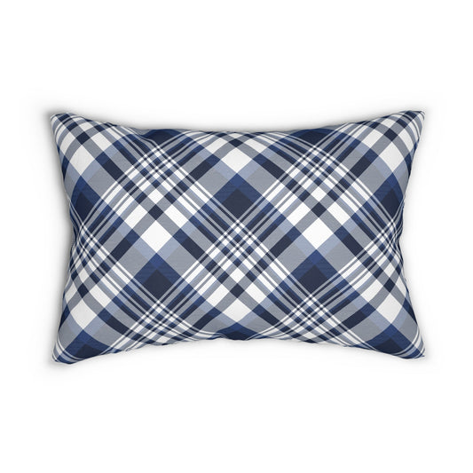 Pillow | Navy & White | Tartan