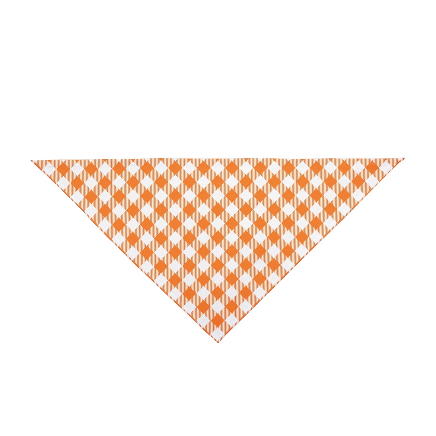 Pet Bandana | Orange & White | Gingham