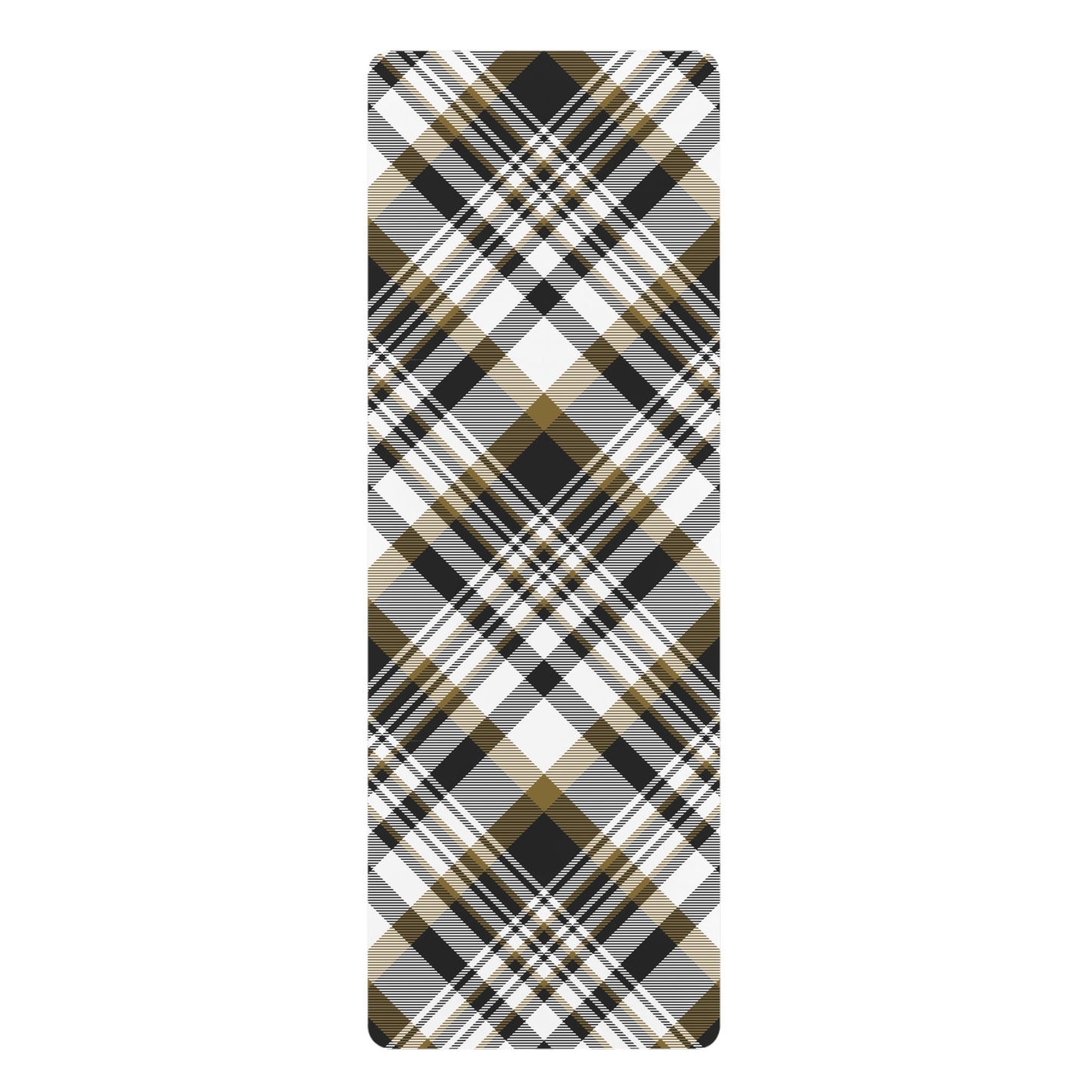 Yoga Mat | Black & Gold | Tartan