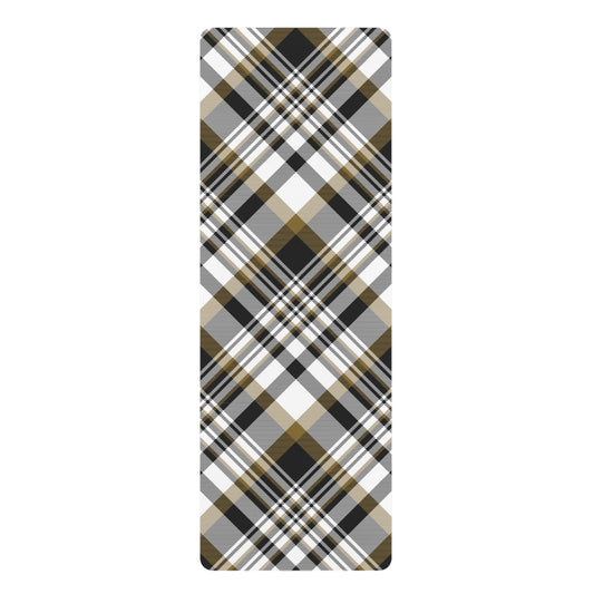 Yoga Mat | Black & Gold | Tartan