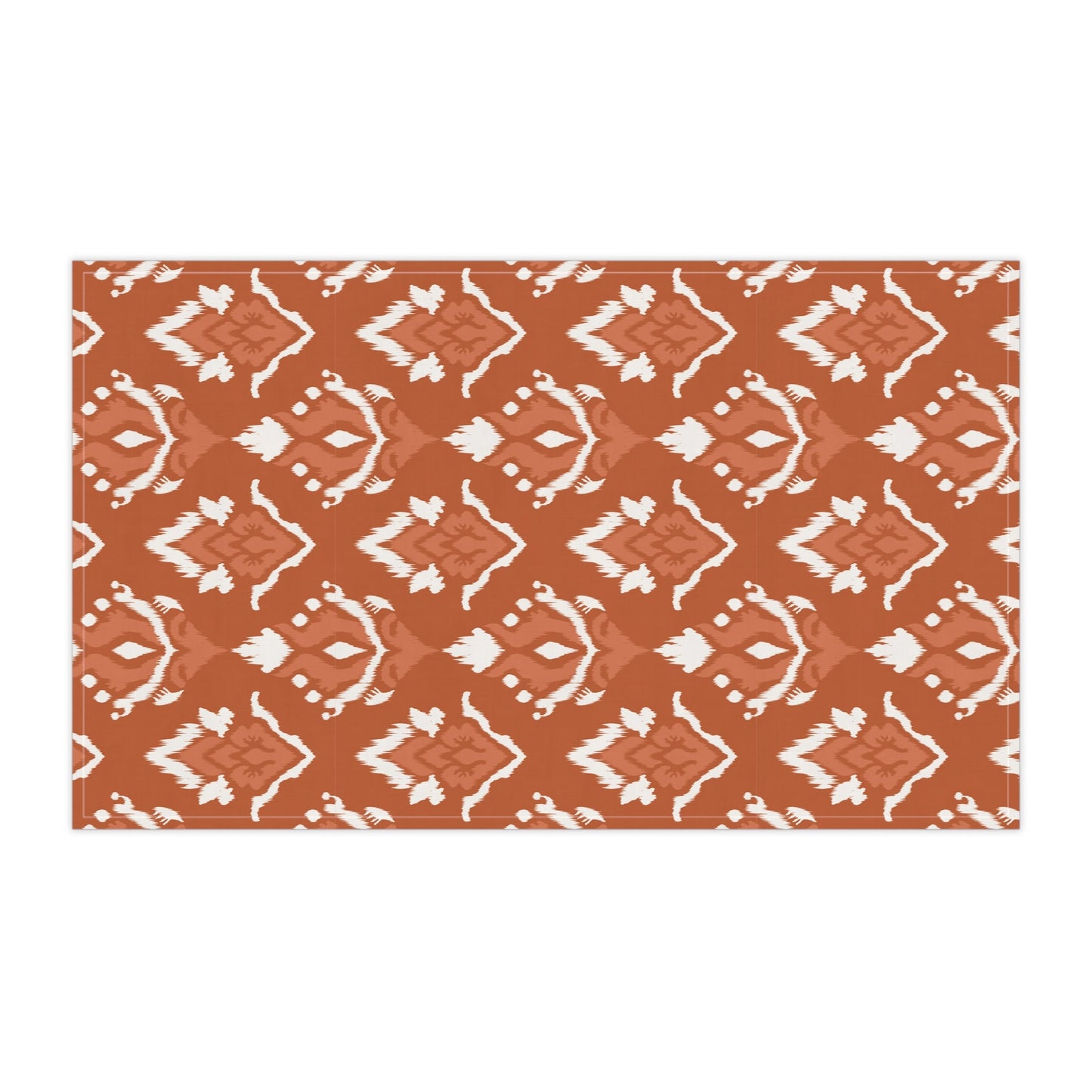 Tea Towels | Dark Orange & White | Ikat