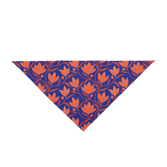 Pet Bandana | Bright Blue & Orange | Magnolia