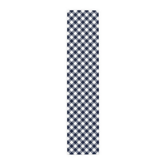 Table Runner | Navy & White | Gingham