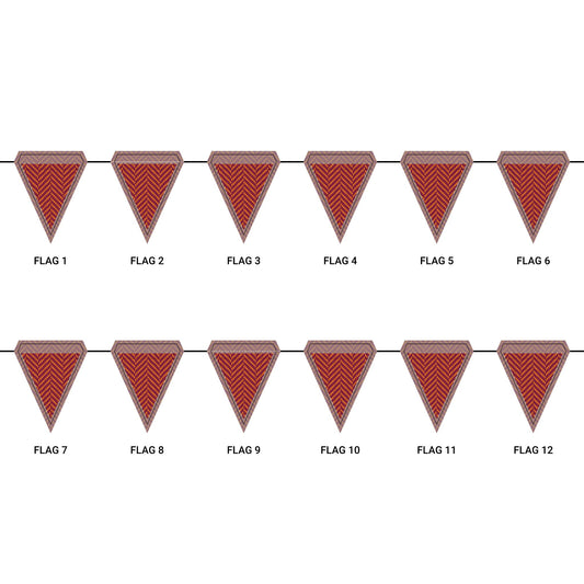 Flag Garland | Blacksburg, Virginia | Herringbone