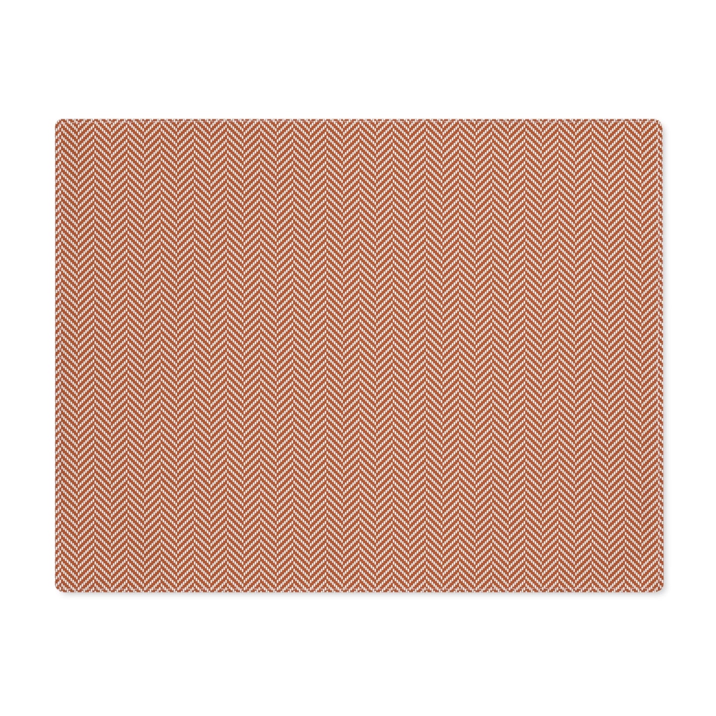 Placemat | Dark Orange & White | Herringbone