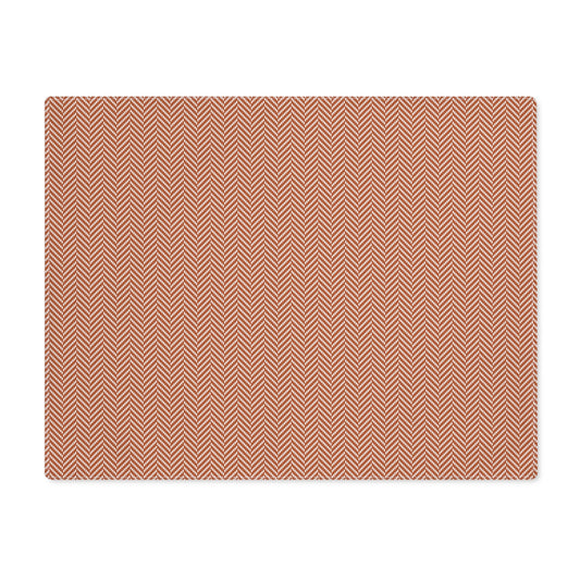 Placemat | Dark Orange & White | Herringbone