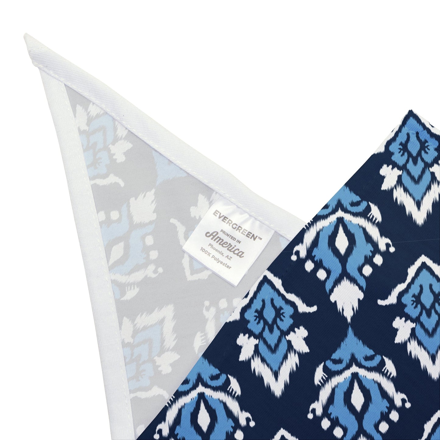 Pet Bandana | Light Blue & White | Ikat