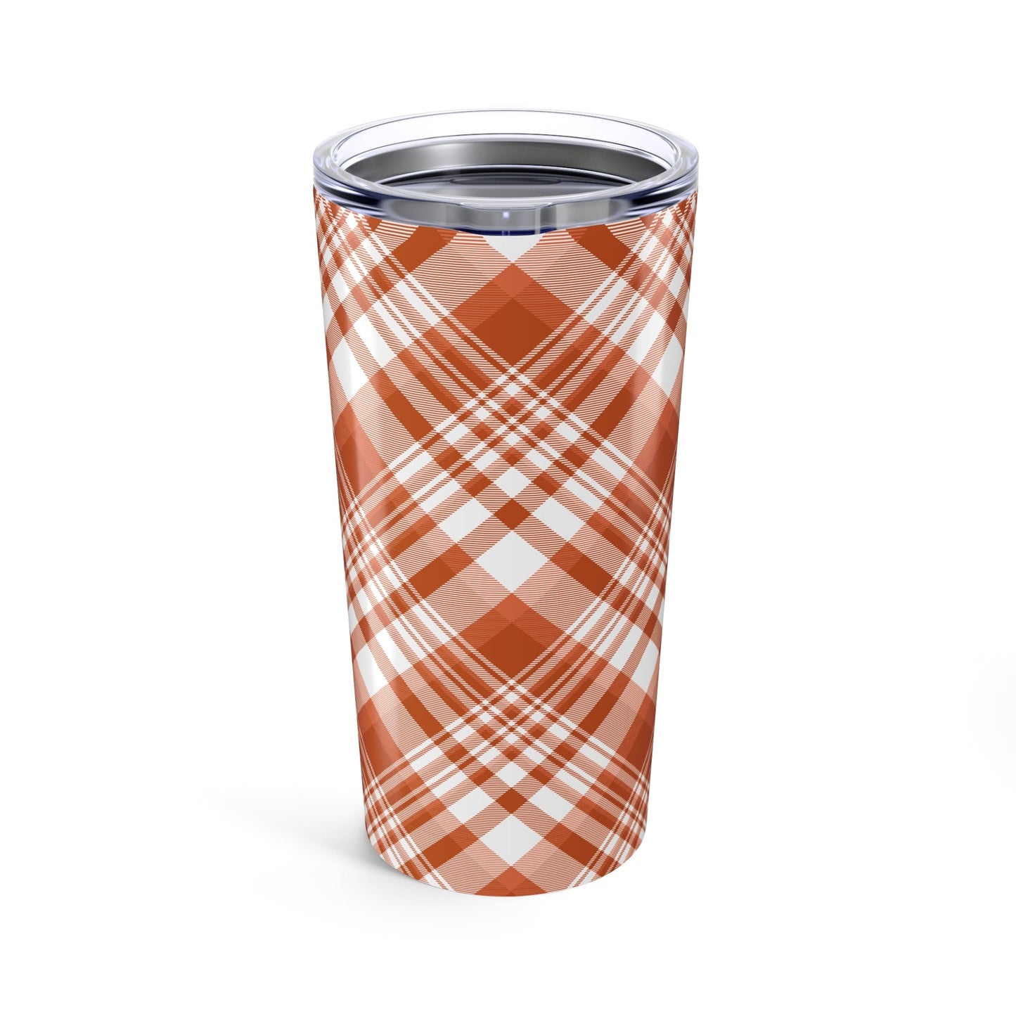 Tumbler | Dark Orange & White | Tartan