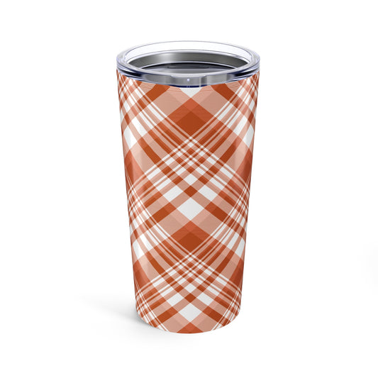 Tumbler | Dark Orange & White | Tartan