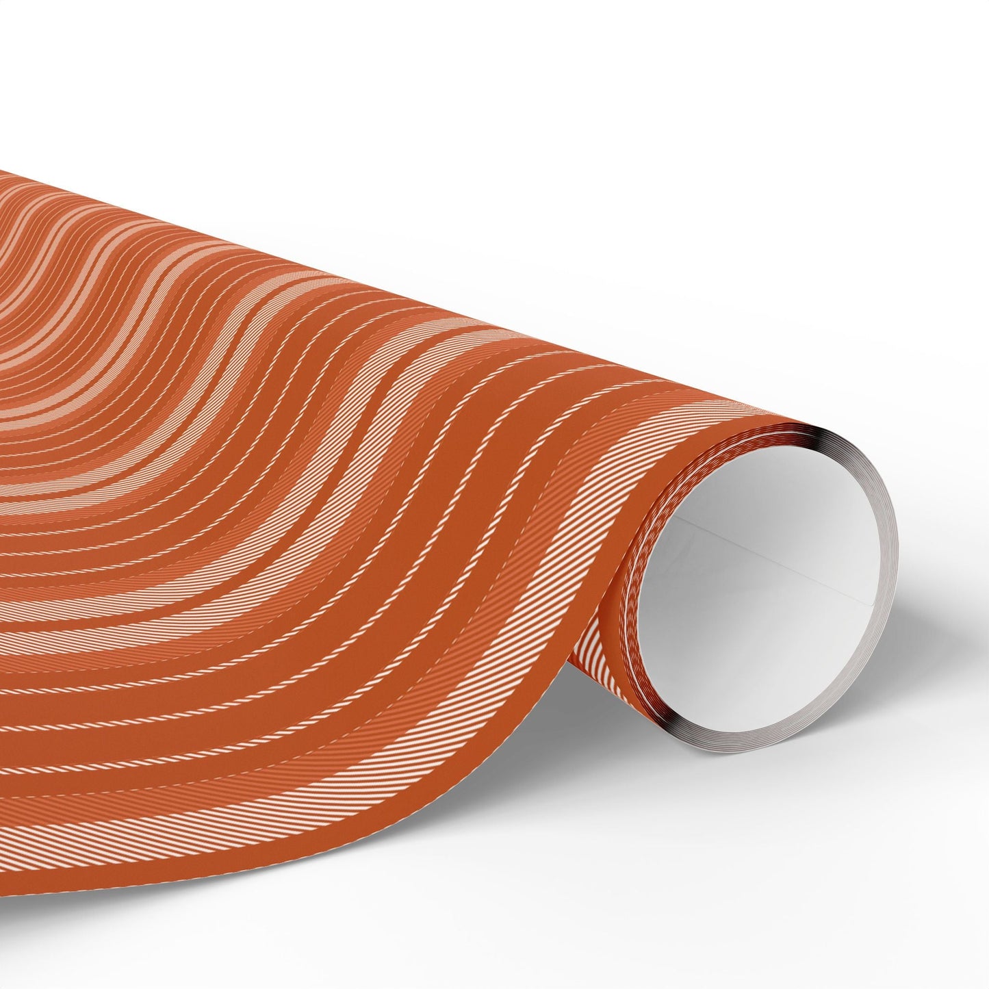 Gift Wrap | Dark Orange & White | Stripe