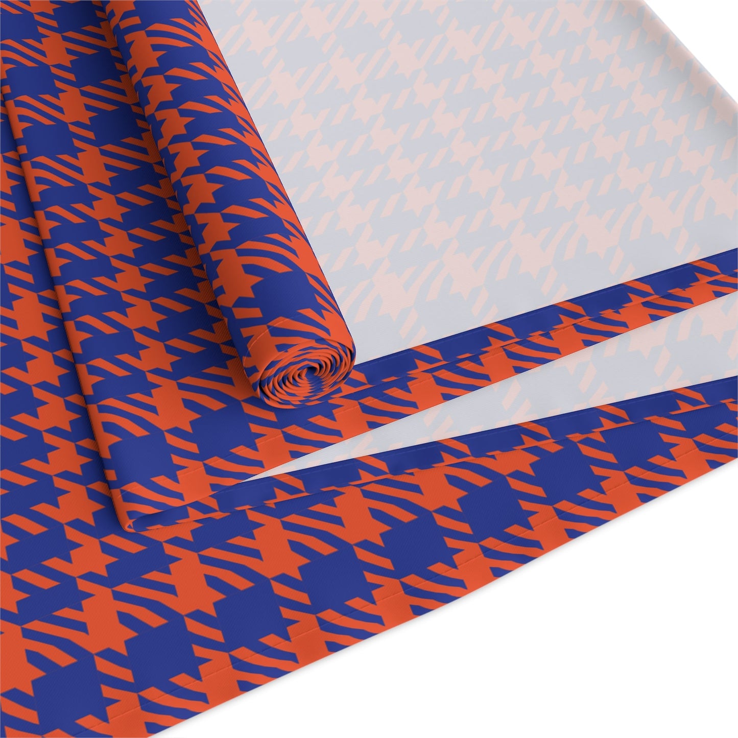 Table Runner | Bright Blue & Orange | Tweed